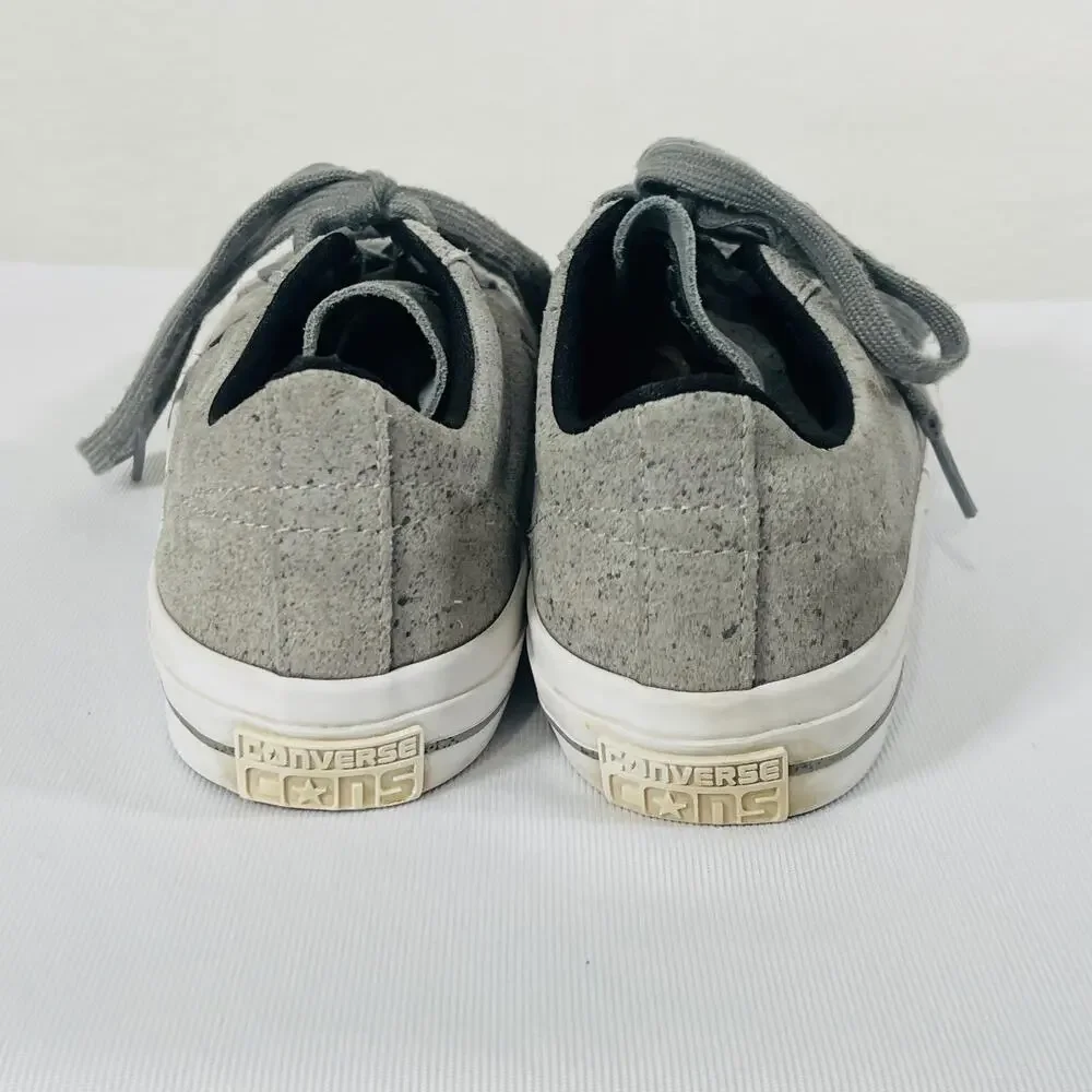 Converse Cons Skateboard Shoes Womens 8.5 Mens 6.5 Gray Punk Grunge Sneakers